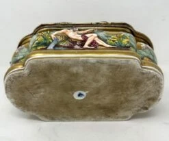Antique Naples Capodimonte Porcelain Gilt Mounted Jewlery Dresser Or Trinket Box Casket -CHAIRISH Shop antique naples capodimonte porcelain gilt mounted jewlery dresser or trinket box casket 0550