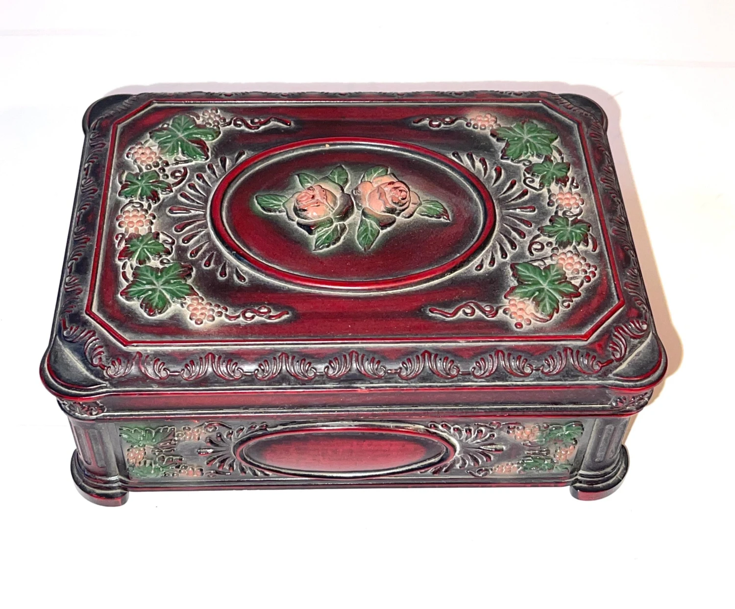 Antique Painted Victorian Jewelry Box 8 Antique Painted Victorian Jewelry Box - Image 6