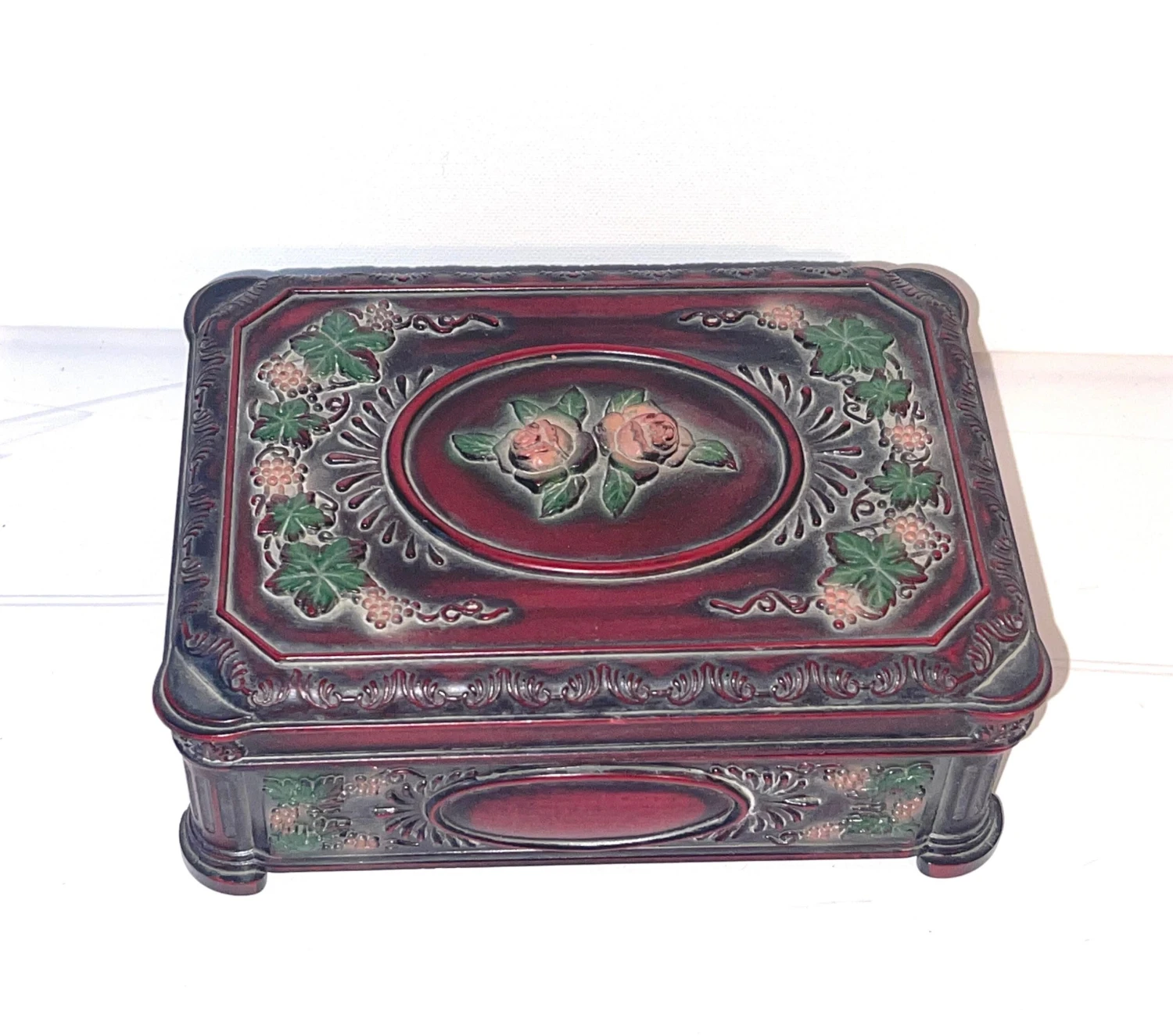 Antique Painted Victorian Jewelry Box 5 Antique Painted Victorian Jewelry Box - Image 3