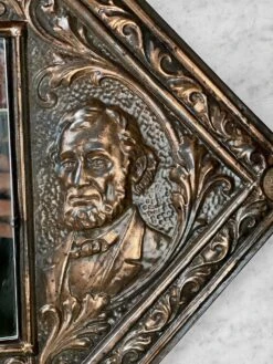 Antique Presidential Figural Copper Wall Hanging Mirrored Hat Rack -CHAIRISH Shop antique presidential figural copper wall hanging mirrored hat rack 2603