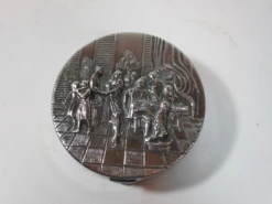 Antique Silver-Plated Round Repousse Box, Made In Denmark 21 Antique Silver-Plated Round Repousse Box, Made In Denmark -CHAIRISH Shop antique silver plated round repousse box made in denmark 0521