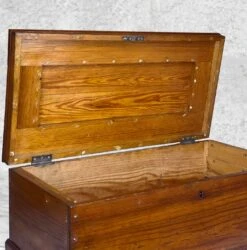 Antique Traditional Farmhouse Pine Wood Tool Box Machinist Chest -CHAIRISH Shop antique traditional farmhouse pine wood tool box machinist chest 6502