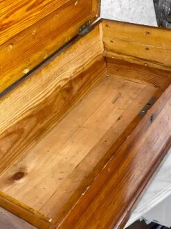 Antique Traditional Farmhouse Pine Wood Tool Box Machinist Chest -CHAIRISH Shop antique traditional farmhouse pine wood tool box machinist chest 9131