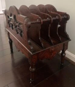 Antique Victorian Mahogany Canterbury/ Magazine Stand -CHAIRISH Shop antique victorian mahogany canterbury magazine stand 5117