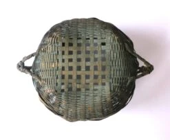 Antique Wicker Green Splint Basket -CHAIRISH Shop antique wicker green splint basket 7889