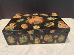Antique Wood Decoupage Box -CHAIRISH Shop antique wood decoupage box 3378