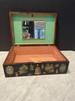 Antique Wood Decoupage Box -CHAIRISH Shop antique wood decoupage box 7217