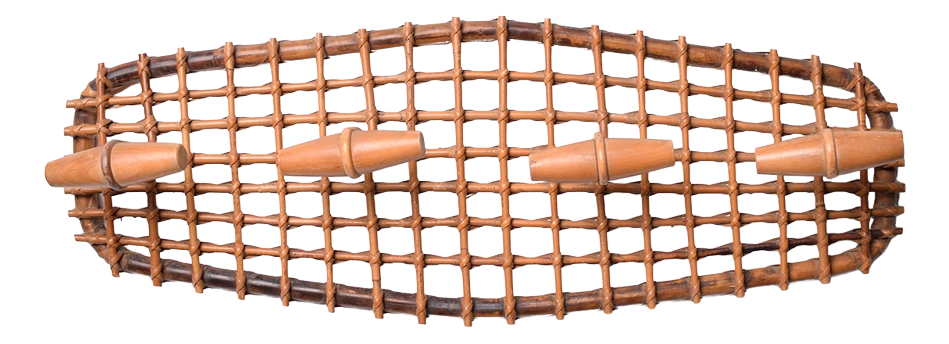 Bamboo & Rattan Coat Rack Hanger Attributed To Olaf Von Bohr, Italy, 1950s 3 Bamboo & Rattan Coat Rack Hanger Attributed To Olaf Von Bohr, Italy, 1950s