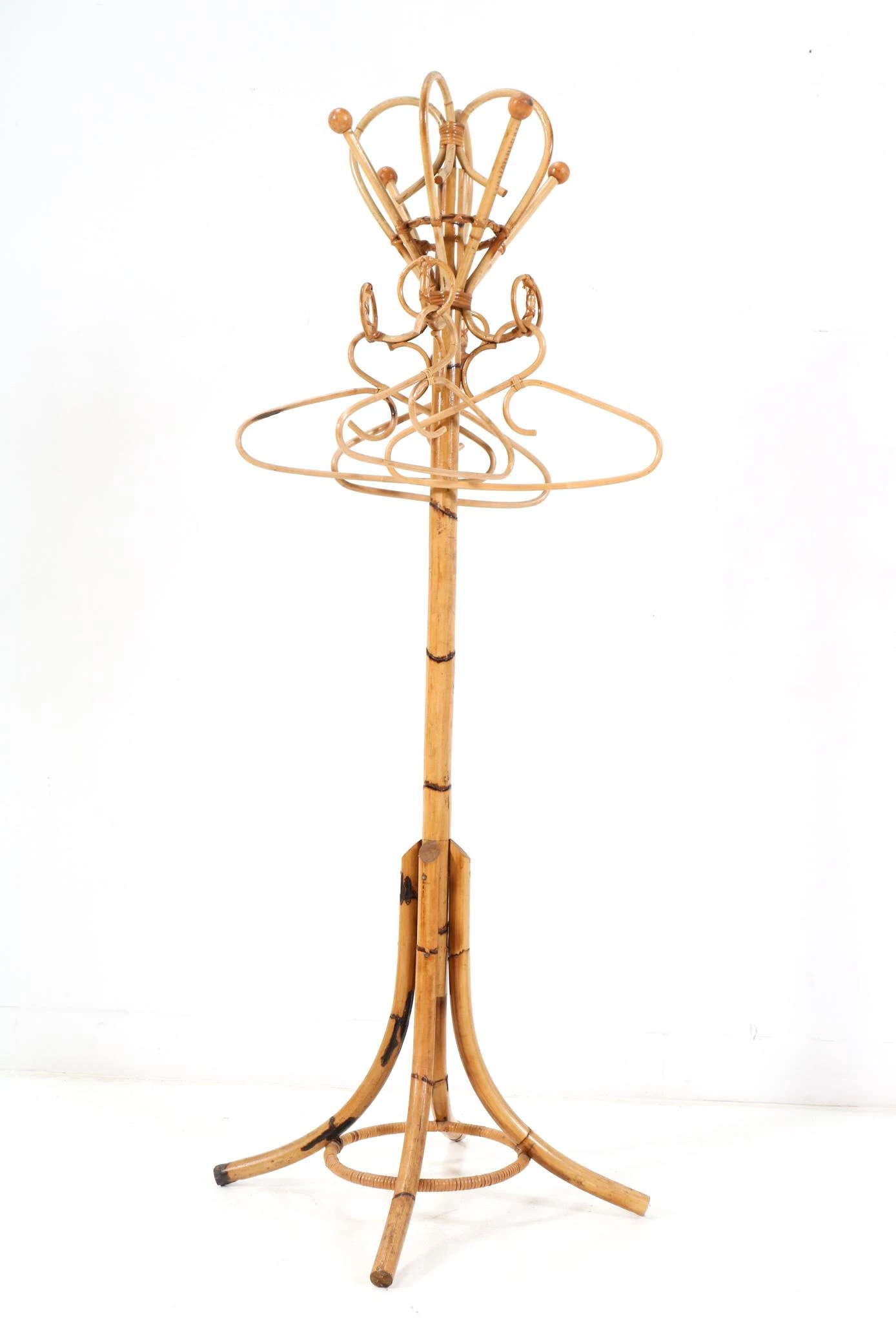 Bamboo Coat Rack In The Style Of Franco Albini, 1960s 7 Bamboo Coat Rack In The Style Of Franco Albini, 1960s - Image 5