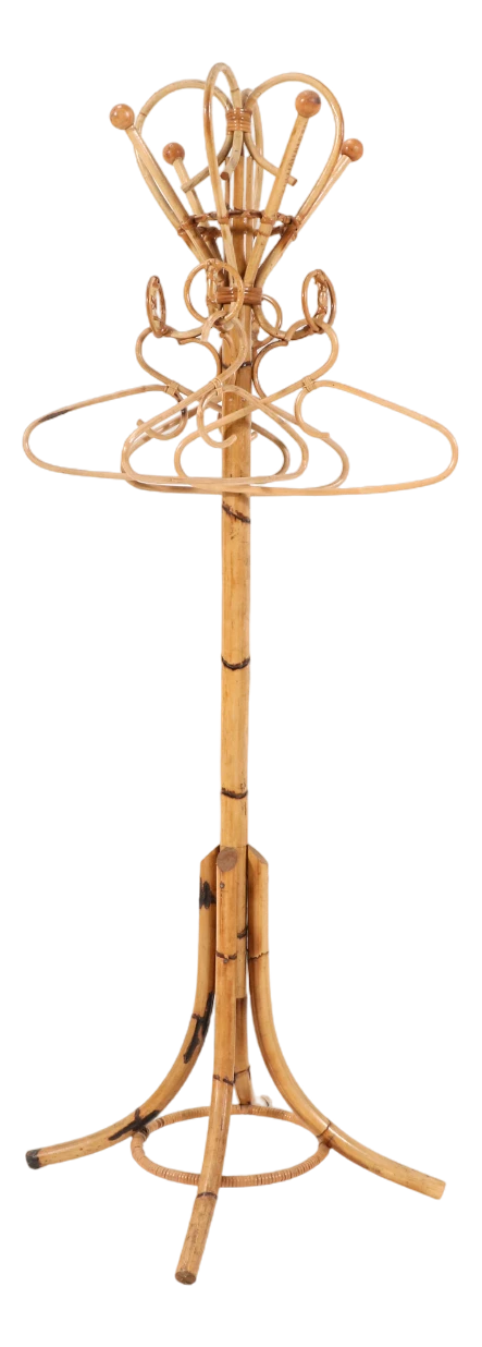 Bamboo Coat Rack In The Style Of Franco Albini, 1960s 3 Bamboo Coat Rack In The Style Of Franco Albini, 1960s