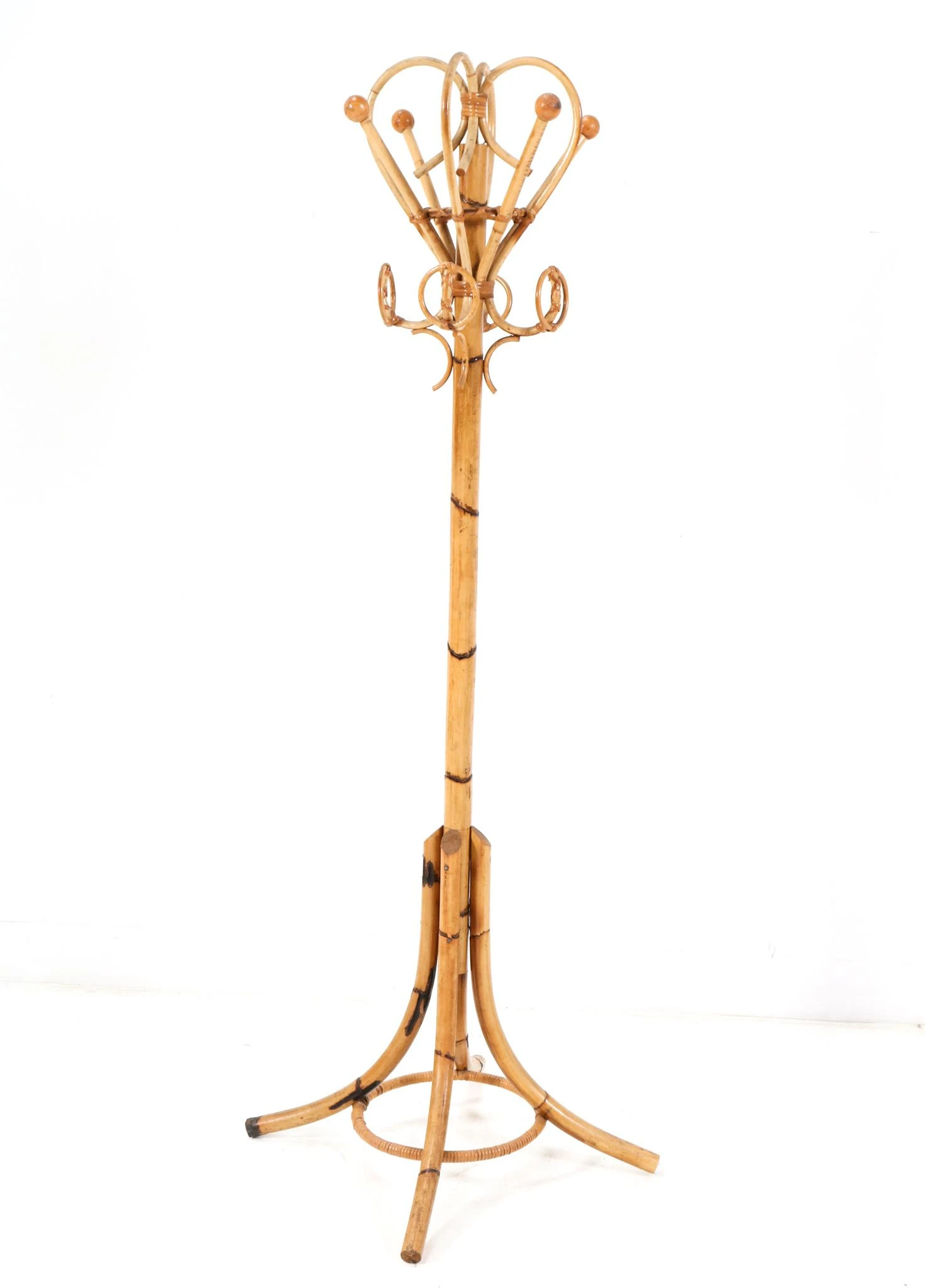 Bamboo Coat Rack In The Style Of Franco Albini, 1960s 4 Bamboo Coat Rack In The Style Of Franco Albini, 1960s - Image 2