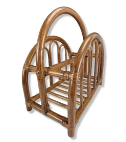 Bamboo Magazine Book Rack Holder Petite Bent Wood Rattan -CHAIRISH Shop bamboo magazine book rack holder petite bent wood rattan 1403