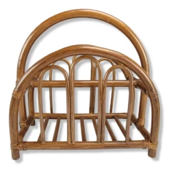 Bamboo Magazine Book Rack Holder Petite Bent Wood Rattan -CHAIRISH Shop bamboo magazine book rack holder petite bent wood rattan 1520
