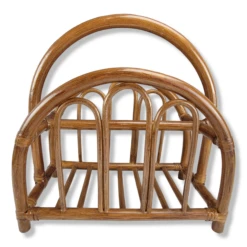 Bamboo Magazine Book Rack Holder Petite Bent Wood Rattan -CHAIRISH Shop bamboo magazine book rack holder petite bent wood rattan 7722