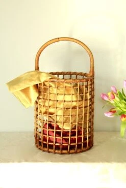 Bamboo Rattan Basket, Italy, 1970s -CHAIRISH Shop bamboo rattan basket italy 1970s 5732
