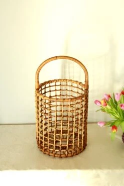 Bamboo Rattan Basket, Italy, 1970s -CHAIRISH Shop bamboo rattan basket italy 1970s 8811