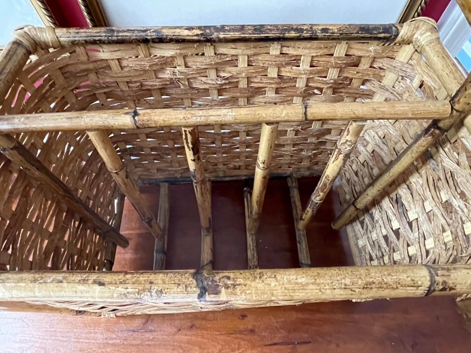 Bamboo, Rattan Magazine Stand 5 Bamboo, Rattan Magazine Stand - Image 3