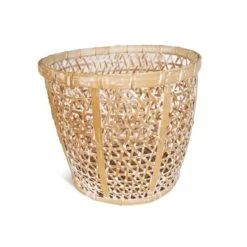 Bamboo White Wash Basket Medium -CHAIRISH Shop bamboo white wash basket medium 8521