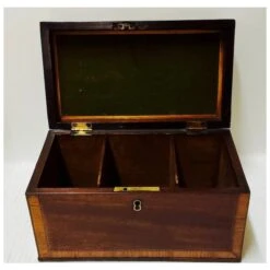 Banded Inlaid Tea Caddy -CHAIRISH Shop banded inlaid tea caddy 0870