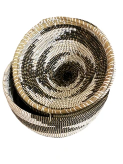Basket With Lid Senegal West Africa 15" H -CHAIRISH Shop basket with lid senegal west africa 15 h 4287