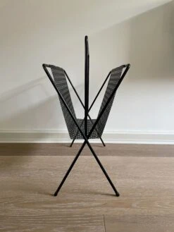 Black Iron Magazine Rack In The Style Of Mathieu Matégot -CHAIRISH Shop black iron magazine rack in the style of mathieu mategot 5868