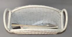 Bohemian Chic White Bleached Magazine Rack Handwoven Wicker & Rattan 1970 -CHAIRISH Shop bohemian chic white bleached magazine rack handwoven wicker and rattan 1970 8525