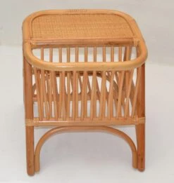 Bohemian Mid-Century Modern Handcrafted Bamboo & Cane Magazine Rack Side Table -CHAIRISH Shop bohemian mid century modern handcrafted bamboo and cane magazine rack side table 2650