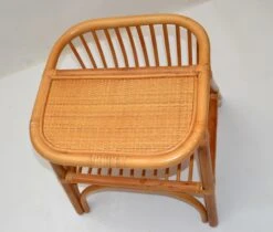 Bohemian Mid-Century Modern Handcrafted Bamboo & Cane Magazine Rack Side Table -CHAIRISH Shop bohemian mid century modern handcrafted bamboo and cane magazine rack side table 3608