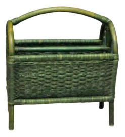 Bohemian Rattan Magazine Rack, 1960s