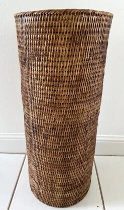Boho Chic Woven Rattan Umbrella Stand -CHAIRISH Shop boho chic woven rattan umbrella stand 4005