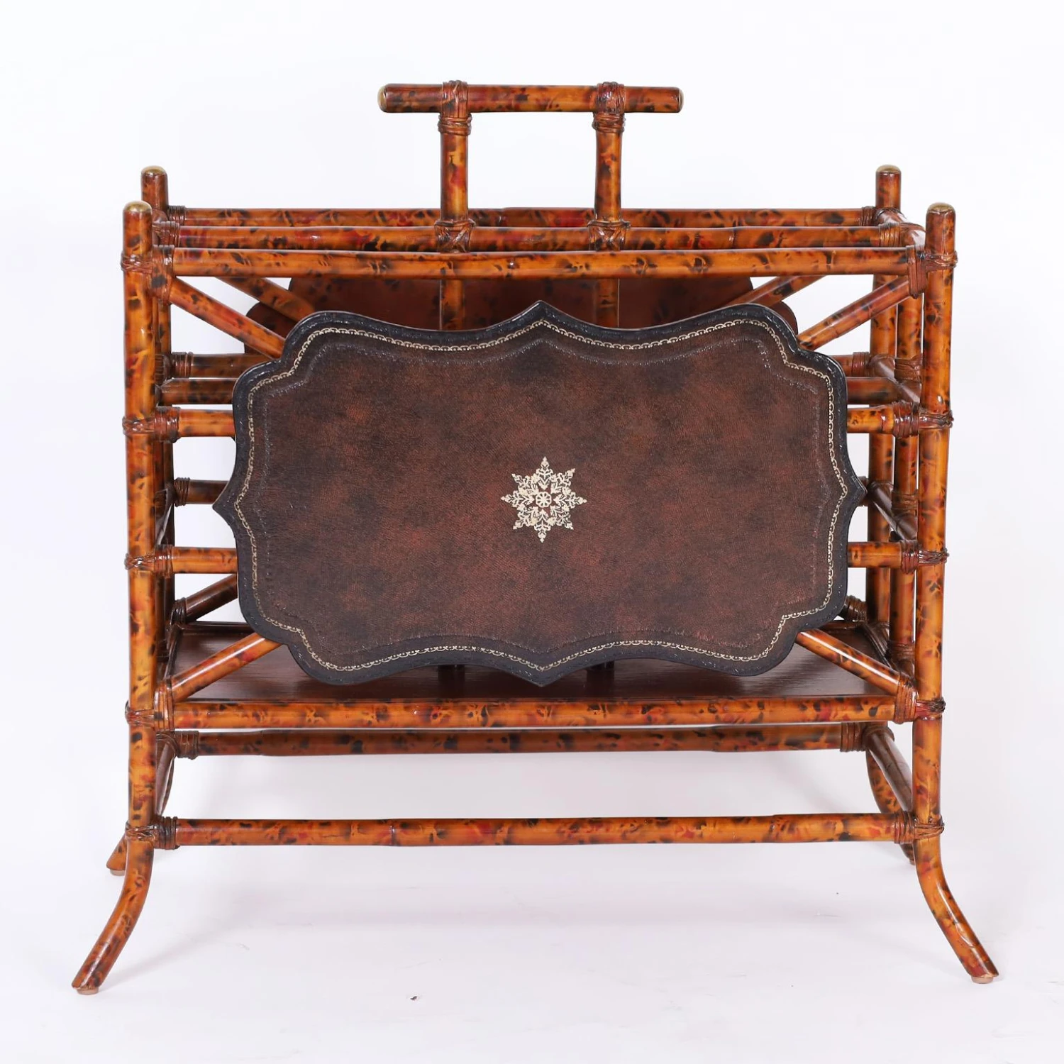 British Colonial Style Faux Bamboo Magazine Rack 4 British Colonial Style Faux Bamboo Magazine Rack - Image 2