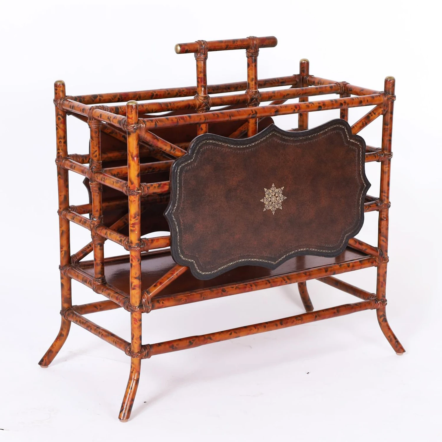 British Colonial Style Faux Bamboo Magazine Rack 7 British Colonial Style Faux Bamboo Magazine Rack - Image 5