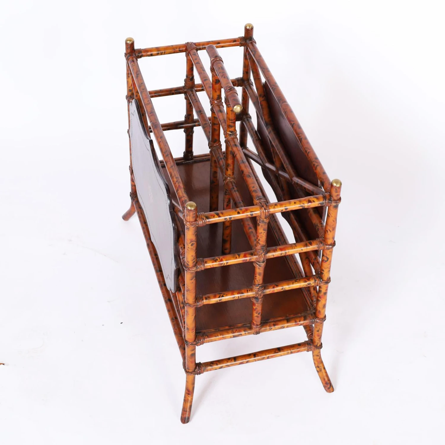 British Colonial Style Faux Bamboo Magazine Rack 6 British Colonial Style Faux Bamboo Magazine Rack - Image 4