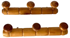 Brown Faux Bamboo Coat And Hat Rack France, 1960s