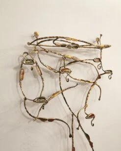 Brutalist Italian Sculptural Wrought Iron Coat Hanger, 1970s -CHAIRISH Shop brutalist italian sculptural wrought iron coat hanger 1970s 3190