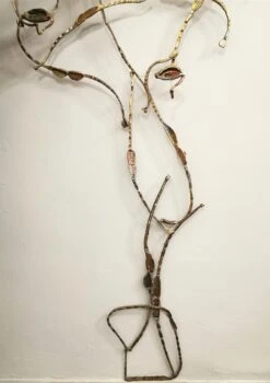 Brutalist Italian Sculptural Wrought Iron Coat Hanger, 1970s -CHAIRISH Shop brutalist italian sculptural wrought iron coat hanger 1970s 9229