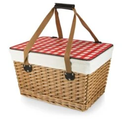 Canasta Grande Picnic Basket With Red & White Lid -CHAIRISH Shop canasta grande picnic basket with red and white lid 0819
