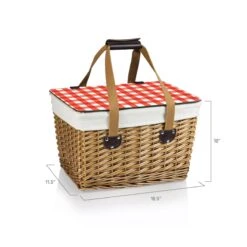 Canasta Picnic Basket With Red & White Lid -CHAIRISH Shop canasta picnic basket with red and white lid 1637