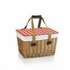 Canasta Picnic Basket With Red & White Lid -CHAIRISH Shop canasta picnic basket with red and white lid 3935