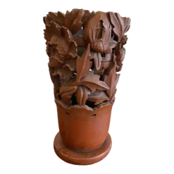 Carved Wood Umbrella Stand