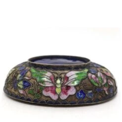 Chinese Cloisonne Enamel On Metal Oval Butterflies Desk Box -CHAIRISH Shop chinese cloisonne enamel on metal oval butterflies desk box 1523