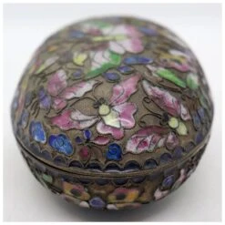 Chinese Cloisonne Enamel On Metal Oval Butterflies Desk Box -CHAIRISH Shop chinese cloisonne enamel on metal oval butterflies desk box 2826