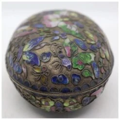 Chinese Cloisonne Enamel On Metal Oval Butterflies Desk Box -CHAIRISH Shop chinese cloisonne enamel on metal oval butterflies desk box 6129