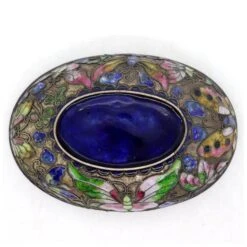 Chinese Cloisonne Enamel On Metal Oval Butterflies Desk Box -CHAIRISH Shop chinese cloisonne enamel on metal oval butterflies desk box 7040