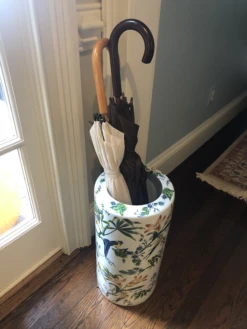 Chinoiserie Bird And Botanical Porcelain Umbrella Stand -CHAIRISH Shop chinoiserie bird and botanical porcelain umbrella stand 9813