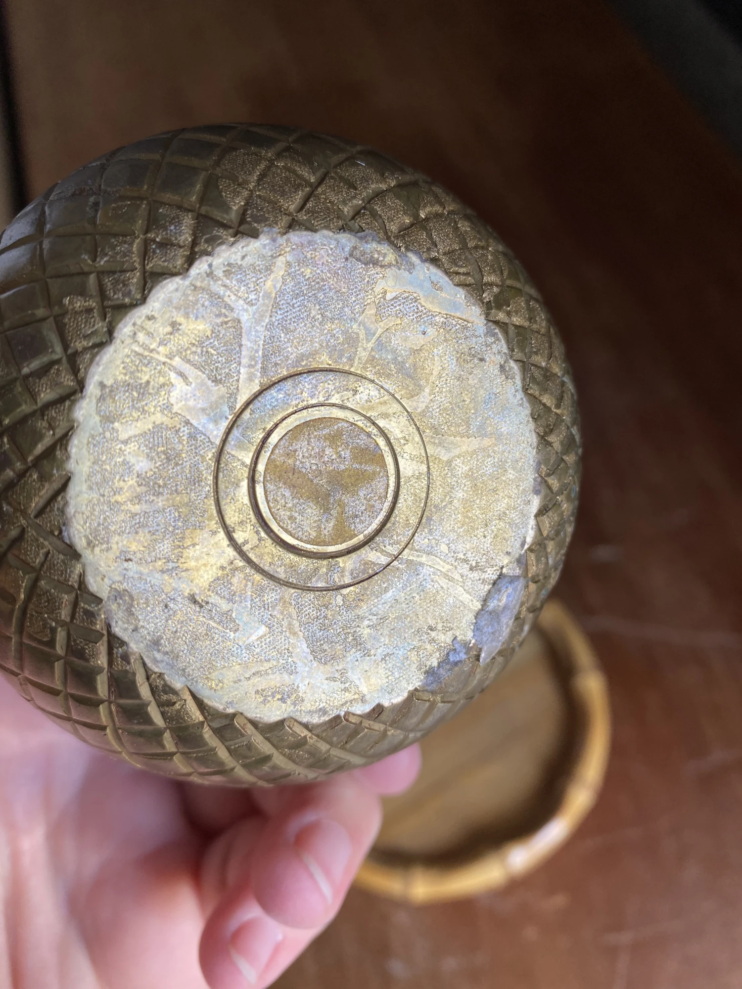 Chinoiserie Chic Brass Pineapple Trinket Box On Bamboo Plateau 10 Chinoiserie Chic Brass Pineapple Trinket Box On Bamboo Plateau - Image 8