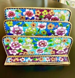 Chinoiserie Cloisonné Desktop Letter Holder -CHAIRISH Shop chinoiserie cloisonne desktop letter holder 3244