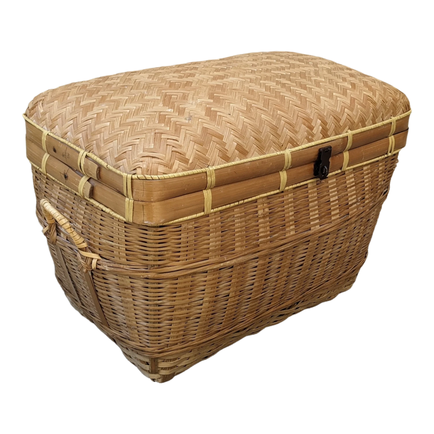 Chinoiserie Coastal Boho Chic Lidded Basket 11 Chinoiserie Coastal Boho Chic Lidded Basket - Image 9