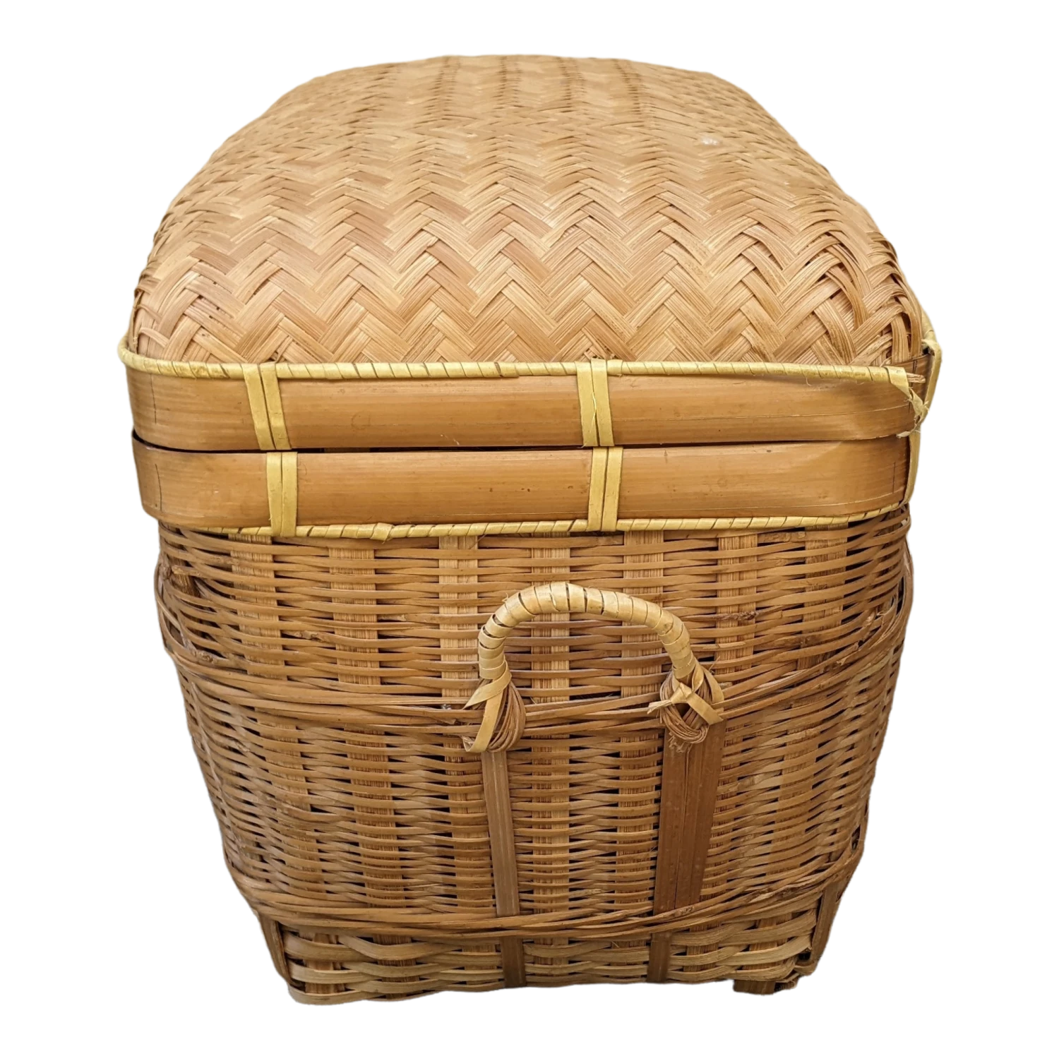 Chinoiserie Coastal Boho Chic Lidded Basket 9 Chinoiserie Coastal Boho Chic Lidded Basket - Image 7