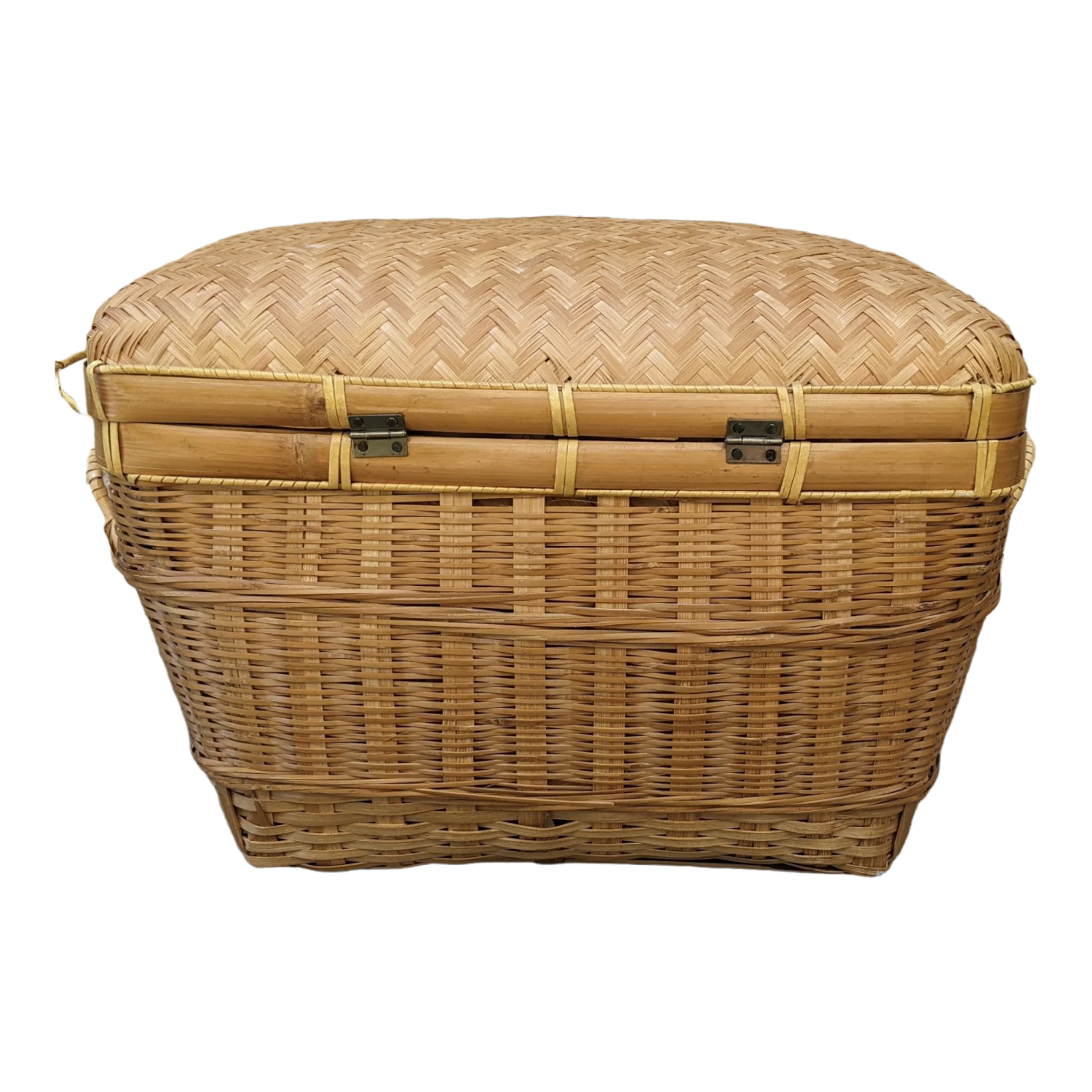 Chinoiserie Coastal Boho Chic Lidded Basket 7 Chinoiserie Coastal Boho Chic Lidded Basket - Image 5